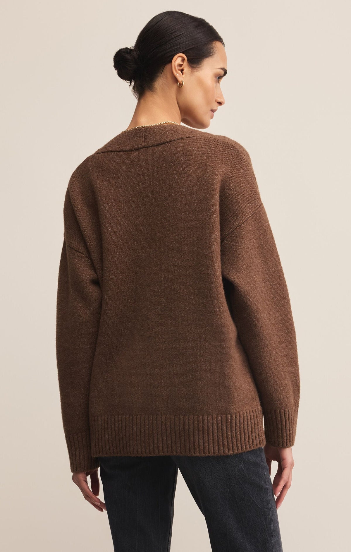 Theo Cardigan - Suede
