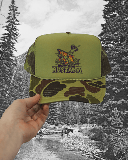 "Howdy from Montana" Camo Trucker Hat