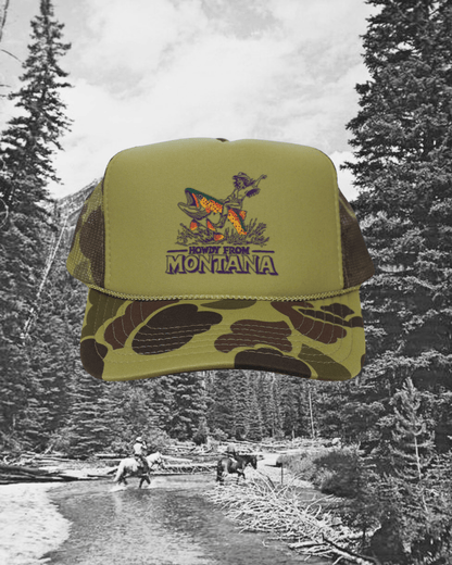 "Howdy from Montana" Camo Trucker Hat