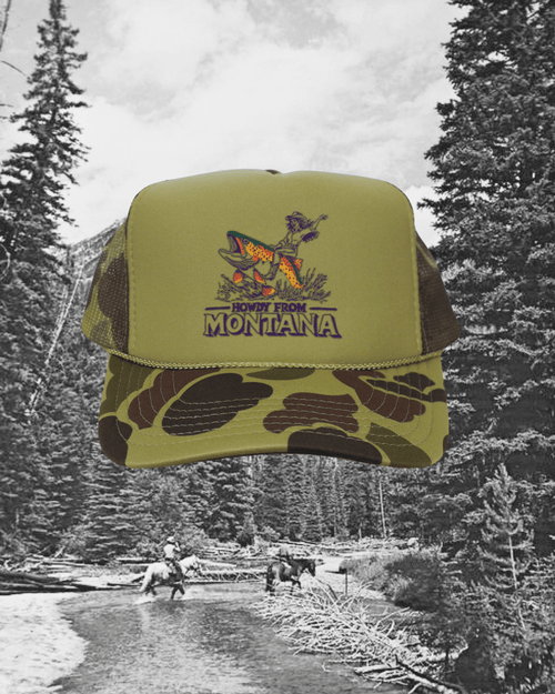 "Howdy from Montana" Camo Trucker Hat