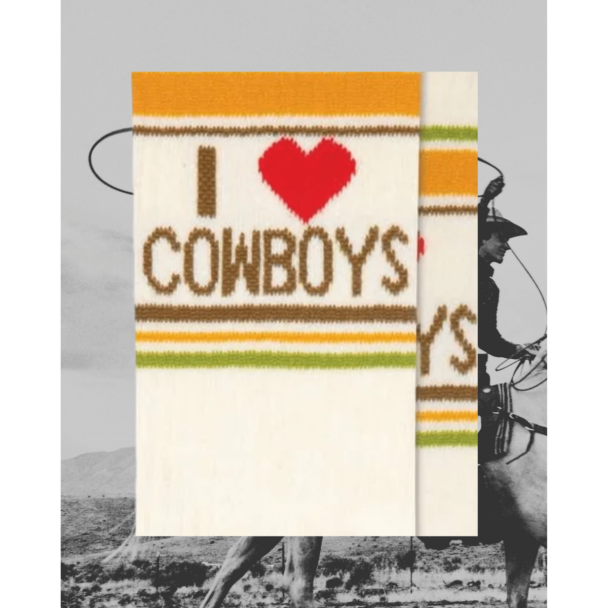 I Love Cowboys Crew Socks