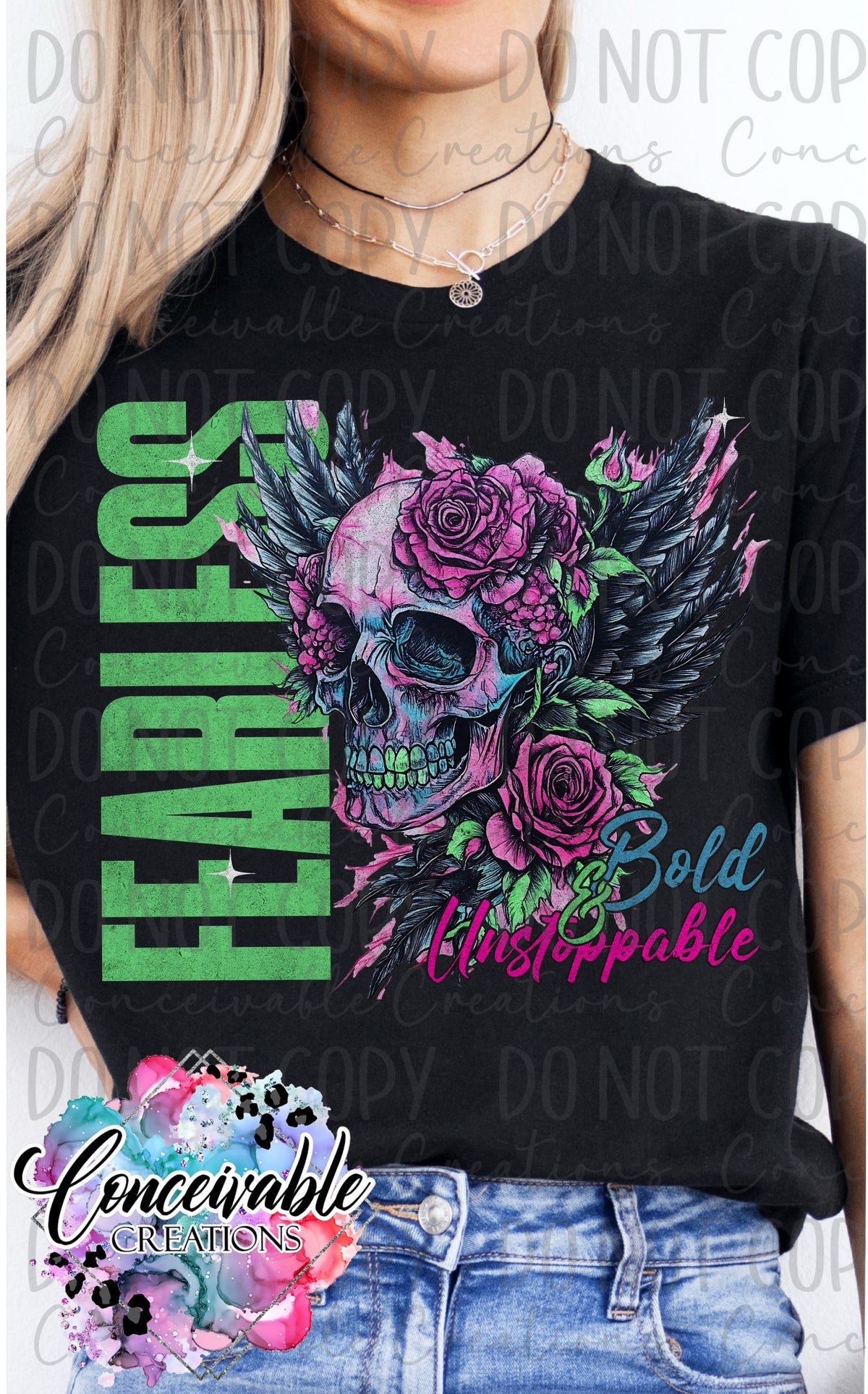 Fearless Skull Graphic Tee – Bold & Unstoppable Statement Shirt