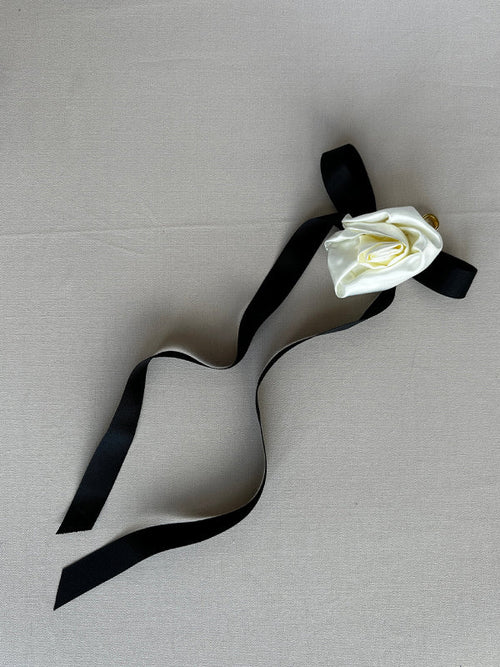 Rosie Bow Bag Charm: Ivory (FINAL SALE)