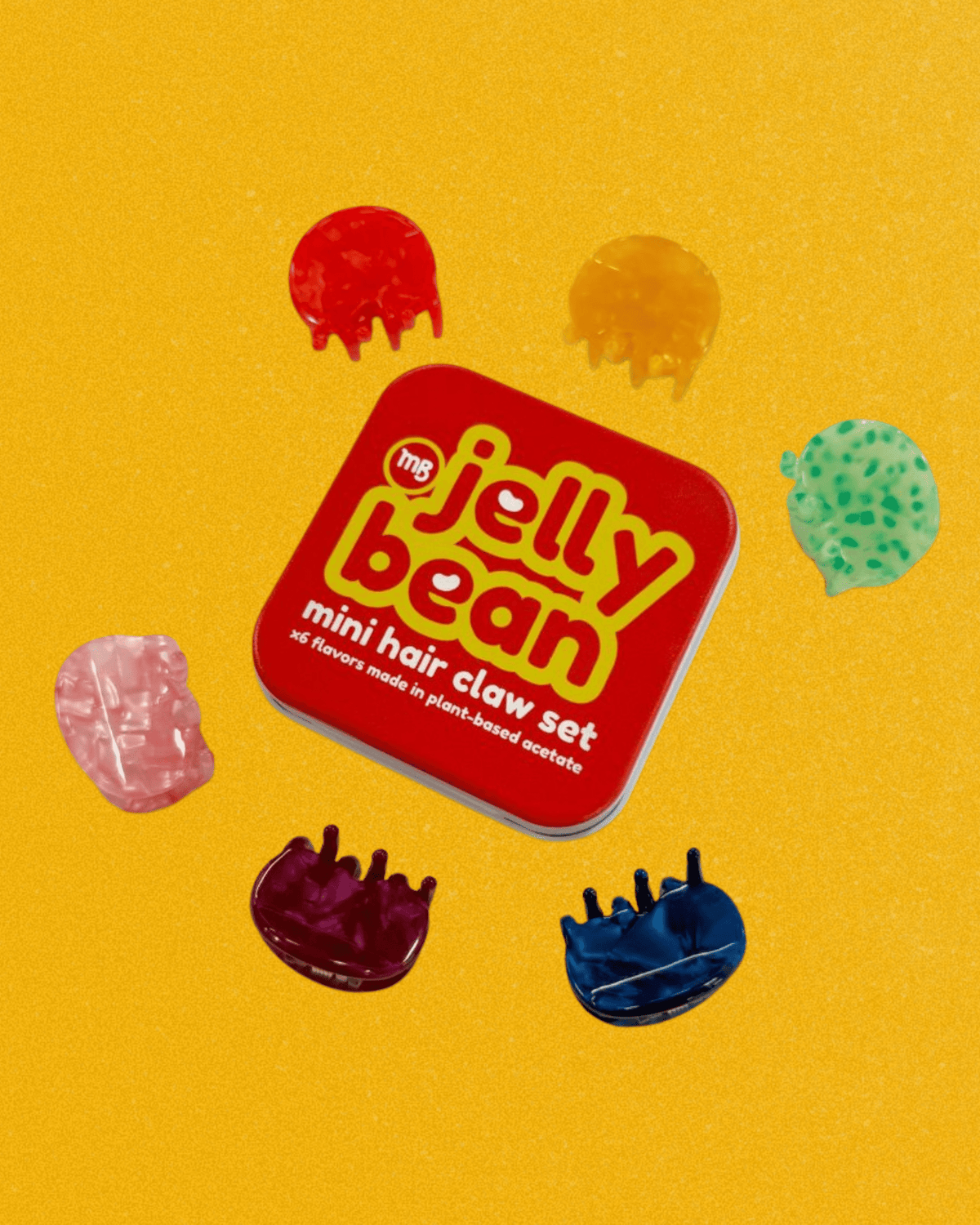 Jelly Bean Mini Hair Claw Set