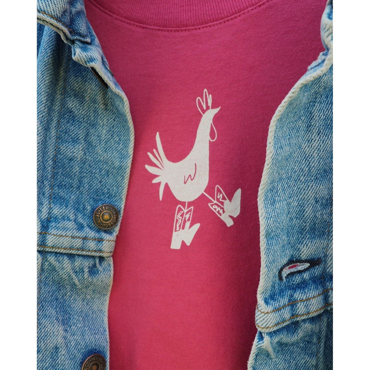 "Cowboy Chicken" Salmon Tee