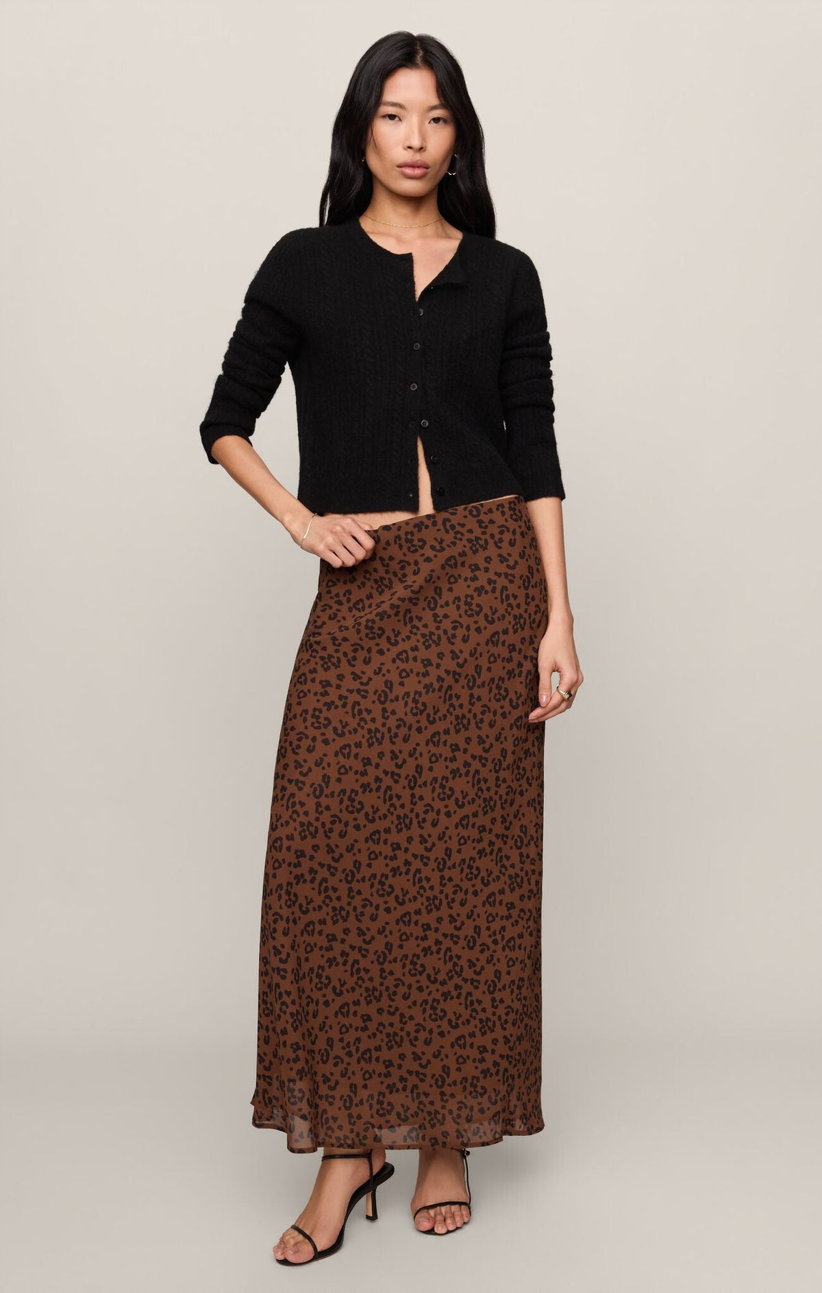 Europa Leopard Skirt - Burnt Umber