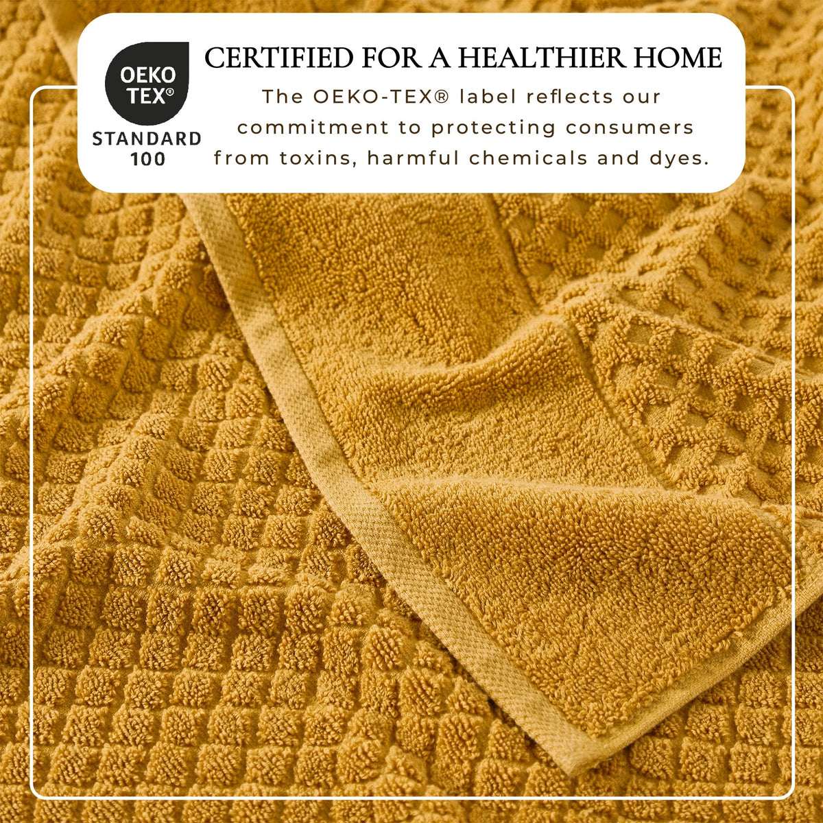 Cotton Diamond Waffle Weave Bath Towel Set - Grayson Collection