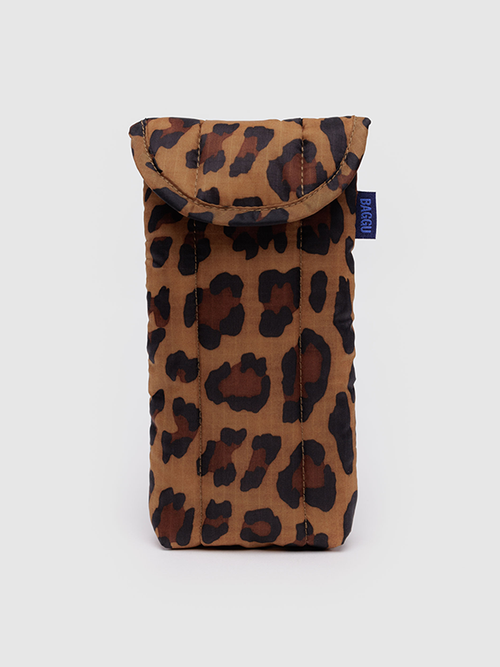 Puffy Glasses Sleeve: Leopard