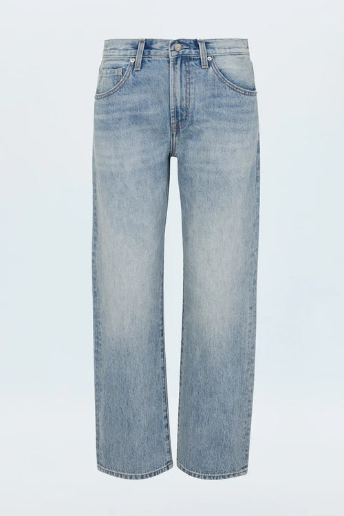 Lexi Mid Rise Bowed Straight- Bowie