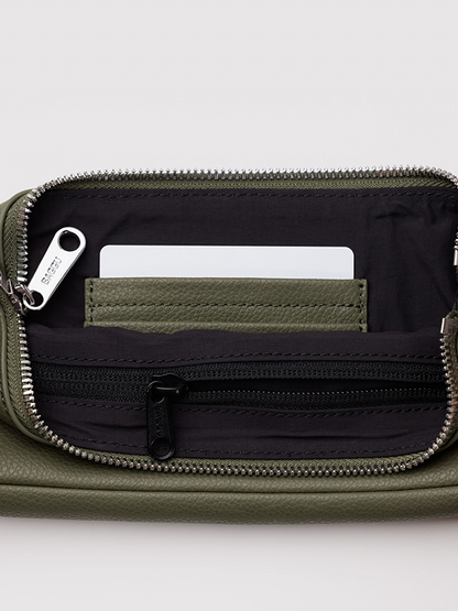 Recycled Leather Pochette: Loden (FINAL SALE)