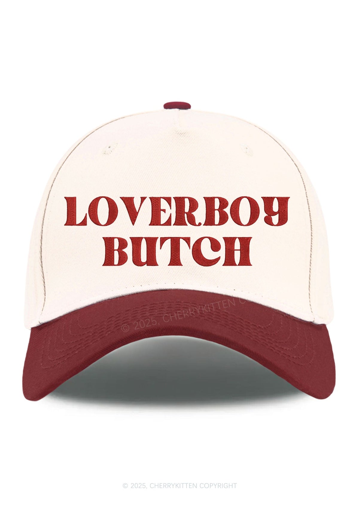 Embroidered Loverboy Butch Pride Y2K Color Block Baseball Cap Cherrykitten