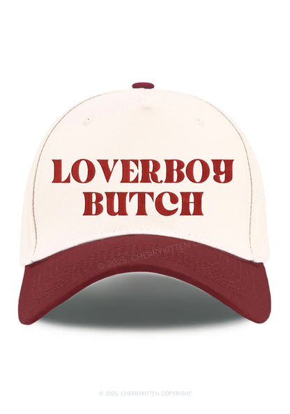 Embroidered Loverboy Butch Pride Y2K Color Block Baseball Cap Cherrykitten