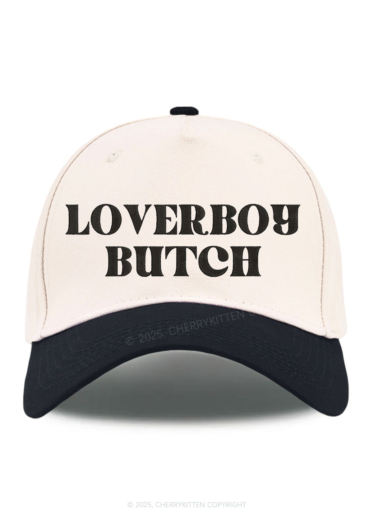 Embroidered Loverboy Butch Pride Y2K Color Block Baseball Cap Cherrykitten