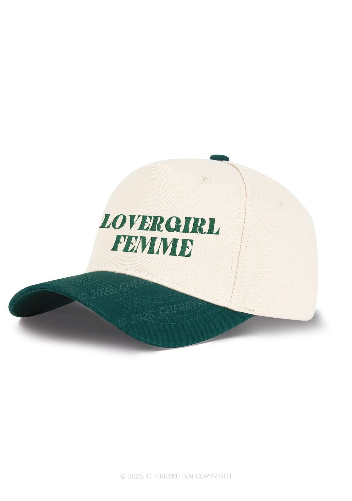 Embroidered Lovergirl Femme Pride Y2K Color Block Baseball Cap Cherrykitten