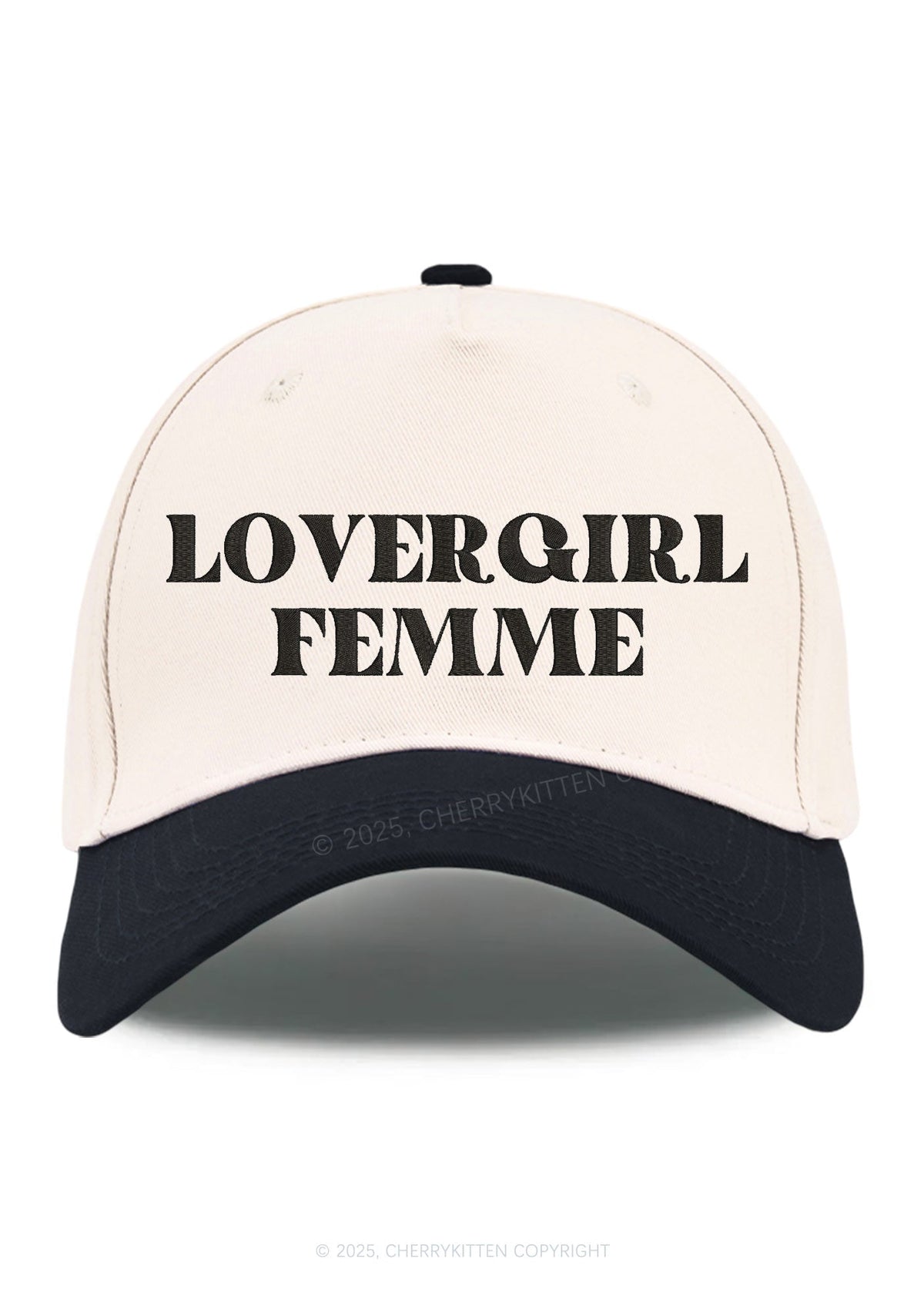 Embroidered Lovergirl Femme Pride Y2K Color Block Baseball Cap Cherrykitten