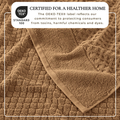 Cotton Diamond Waffle Weave Bath Towel Set - Grayson Collection