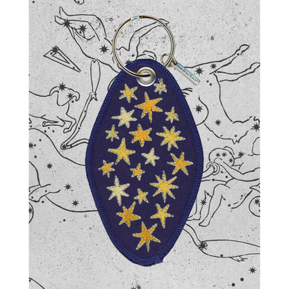 Lucky Star Embroidered Keychain