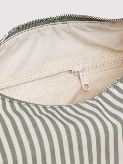 Nylon Meringue Bag: Sage Stripe