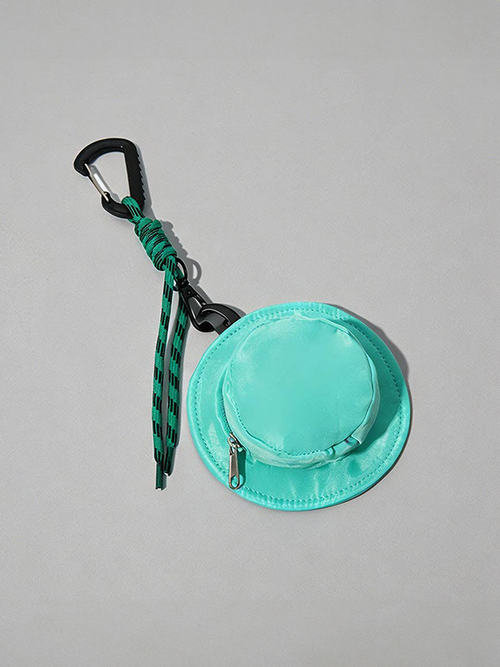 Bucket Hat Shaped Mini Pouch: Mint
