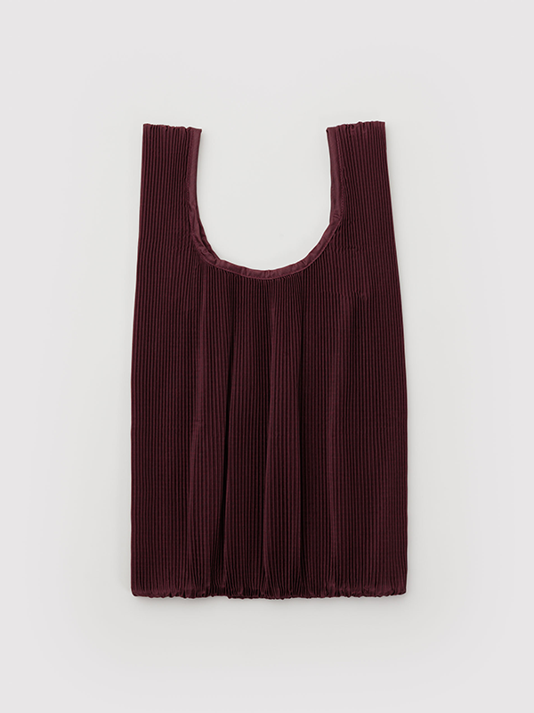Pleated Baggu: Mahogany (FINAL SALE)