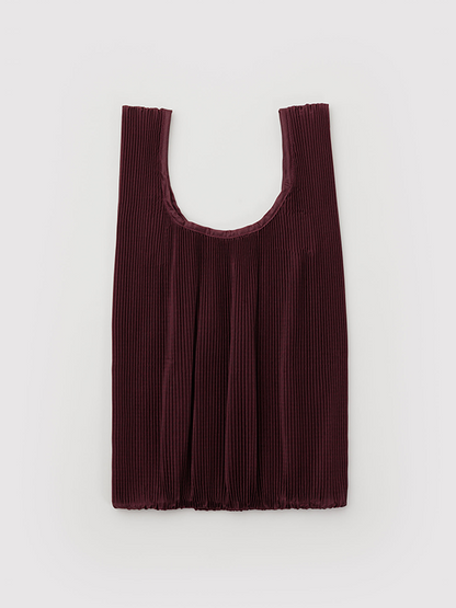 Pleated Baggu: Mahogany (FINAL SALE)