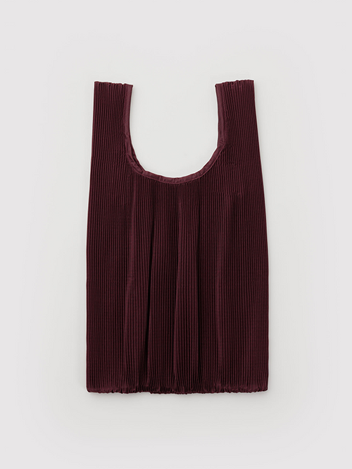 Pleated Baggu: Mahogany (FINAL SALE)