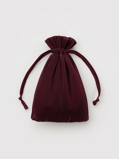 Pleated Baggu: Mahogany (FINAL SALE)