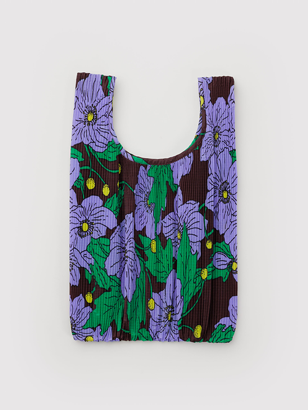 Pleated Baggu: Maroon Poppy (FINAL SALE)