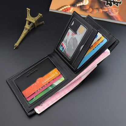 Men's RFID Genuine Leather Slim Trifold Wallet
