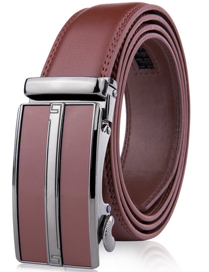 Microfiber Leather Ratchet Belt – No Holes, Custom Fit, 1.3" Strap