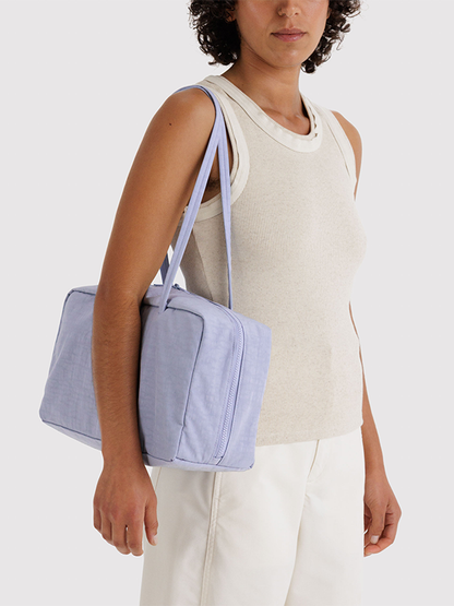 Medium Nylon Bowler Bag: Mist
