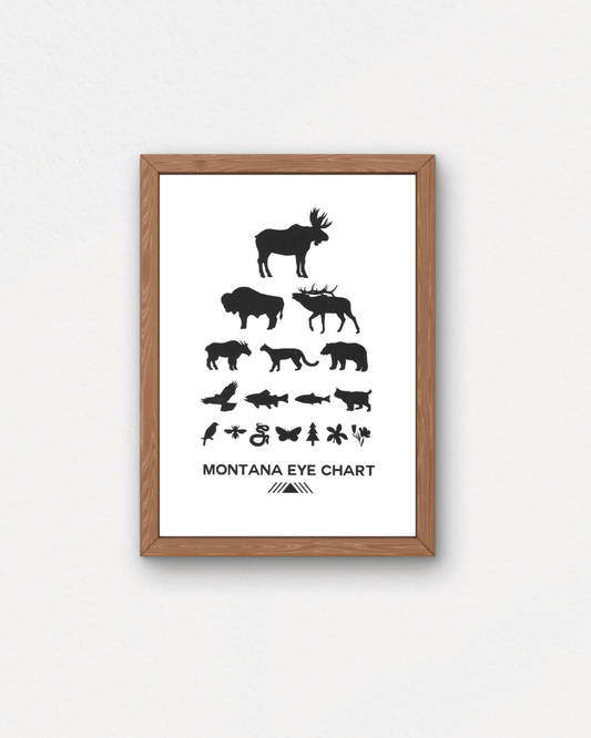 "Montana Eye Chart" Small Poster