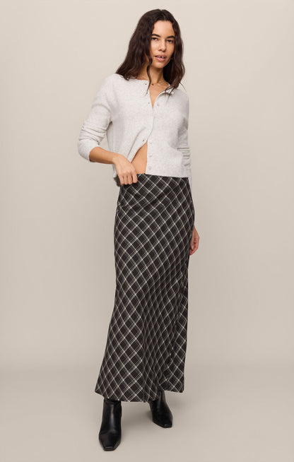 Europa Plaid Skirt - Ash Black