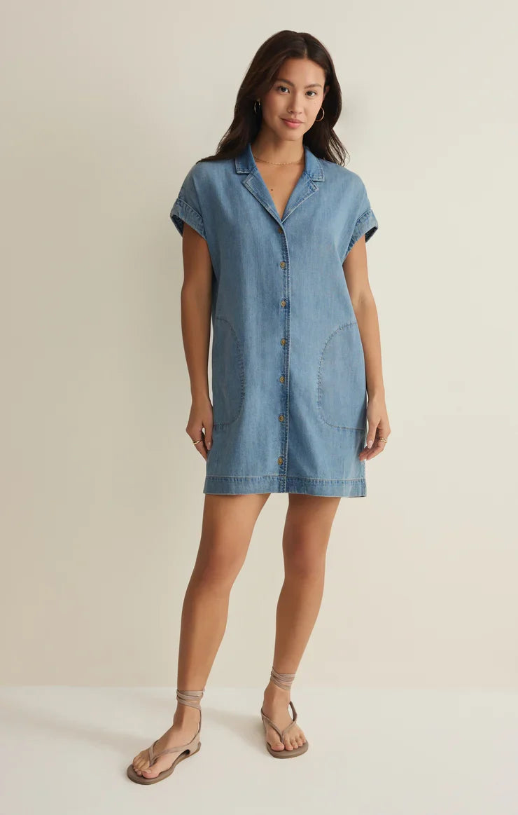 Napa Denim Mini Dress Shoreline