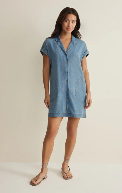 Napa Denim Mini Dress Shoreline