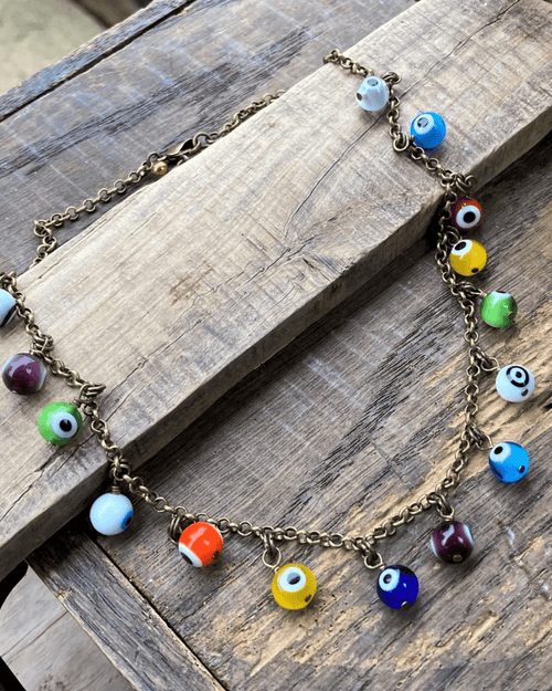 Evil Eye Beaded Choker