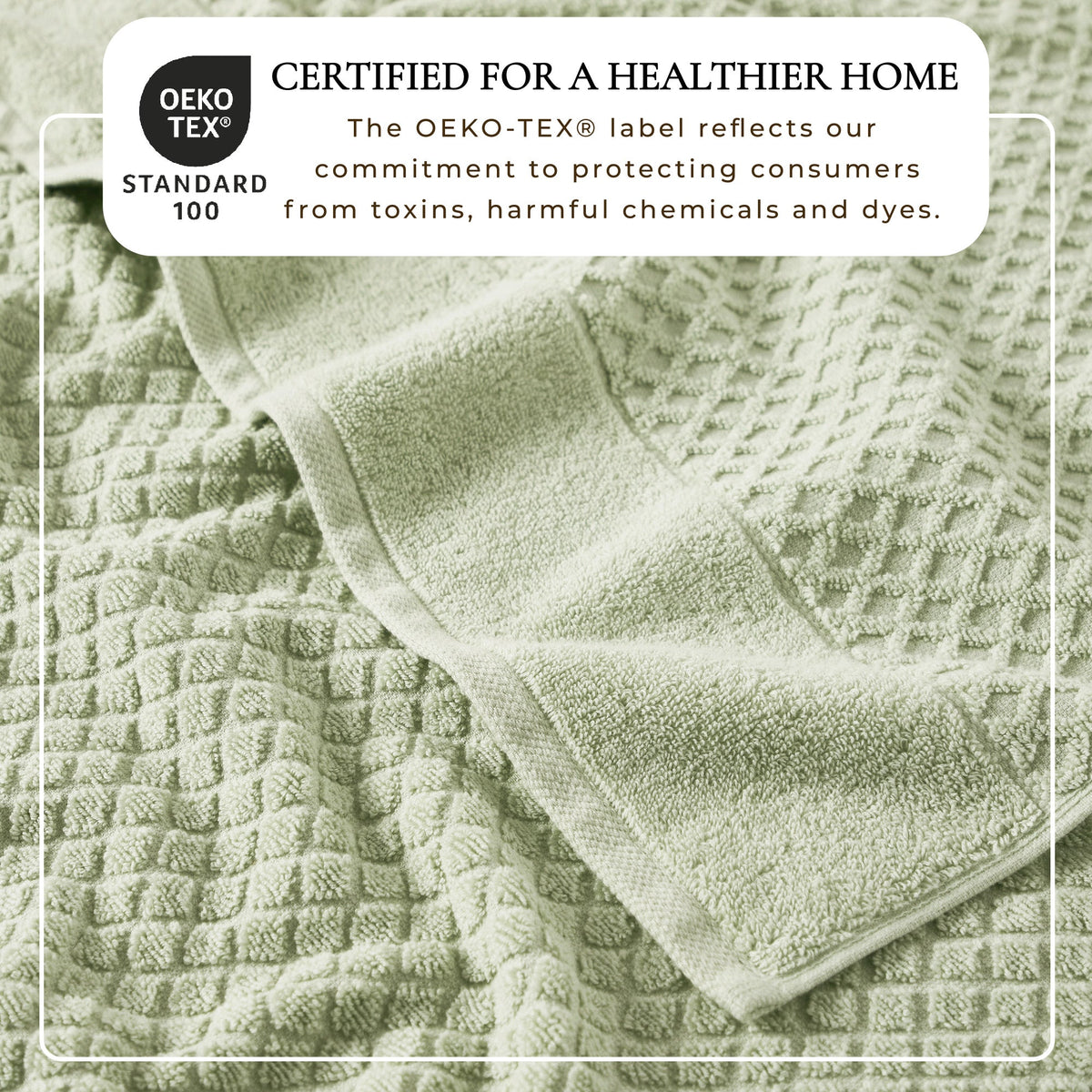 Cotton Diamond Waffle Weave Bath Towel Set - Grayson Collection