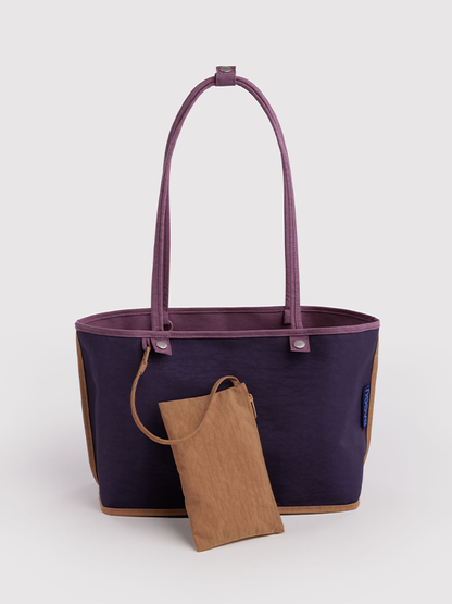 Medium Nylon Reversible Tote: Wild Plum Mix