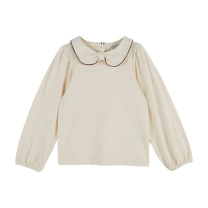 FLAME DOT JERSEY TEE - ECRU