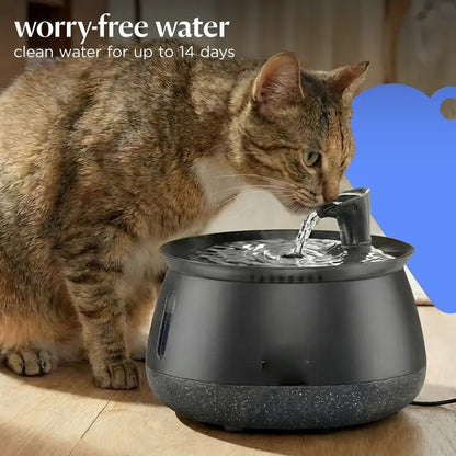 Wireless Cat Water Fountain with Filter, Ultra-Quiet Pump & Automatic Water Circulation