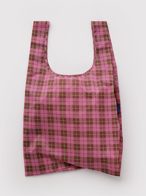 Standard Baggu: Azalea Pink Tartan