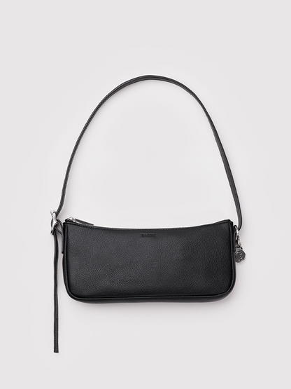 Recycled Leather Pochette: Black (FINAL SALE)