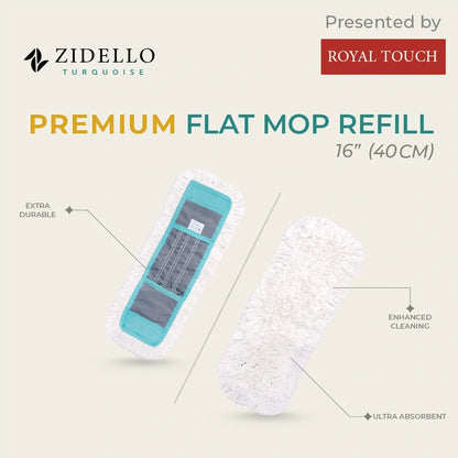 Zidello PREMIUM FLAT MOP - DRY 16" INCH (40CM)