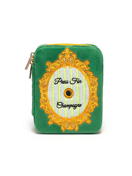 Velvet Jewelry Zip Case: Press for Champagne