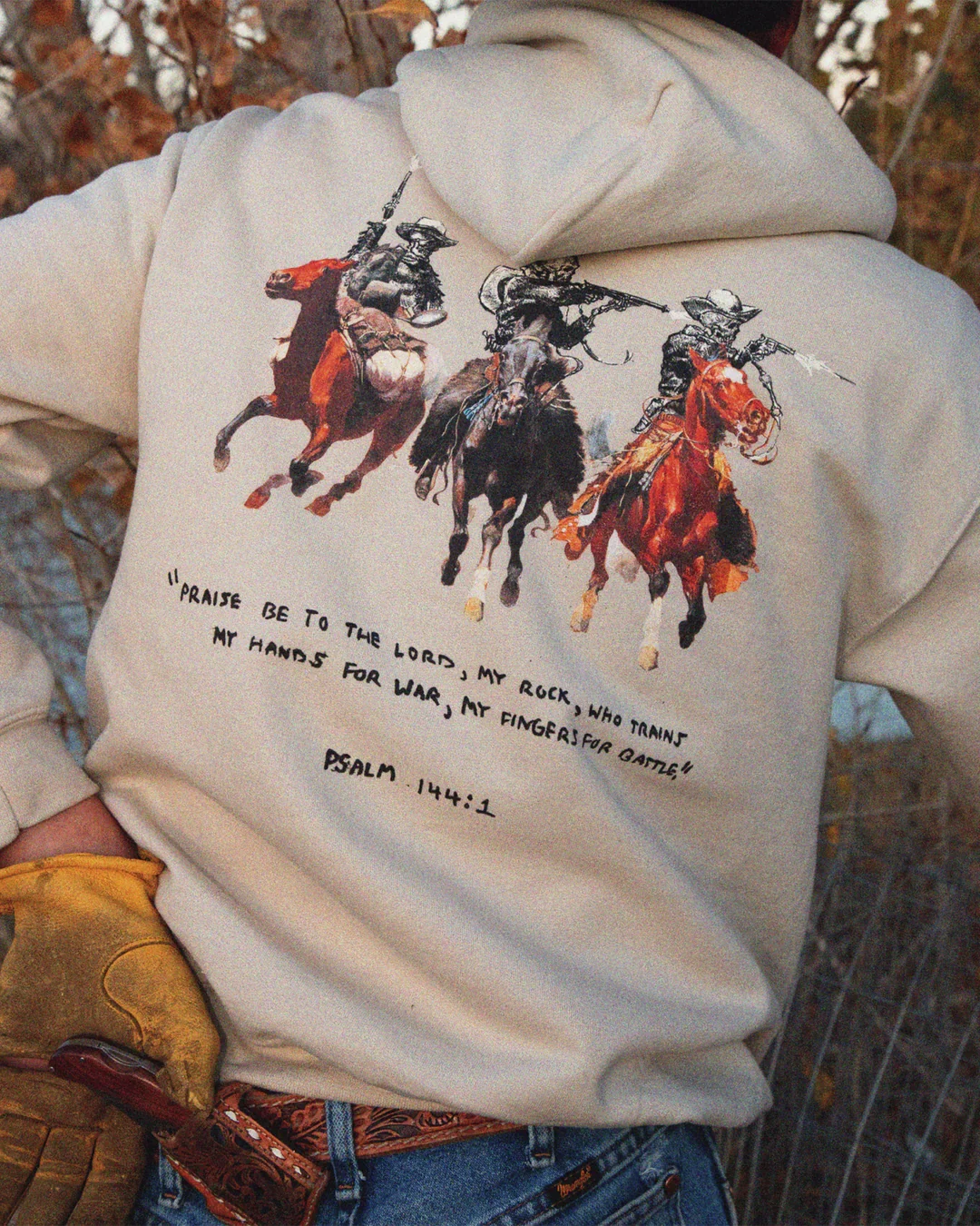 Broken Bow- Psalm 144:1 Mid-Weight Hoodie