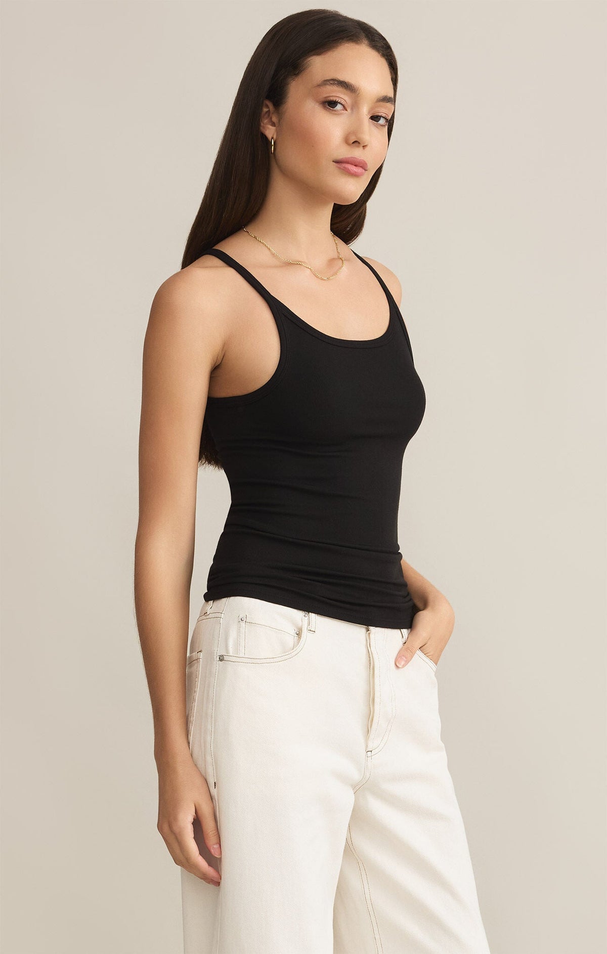 Second Skin Racer Tank- Black