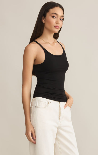 Second Skin Racer Tank- Black