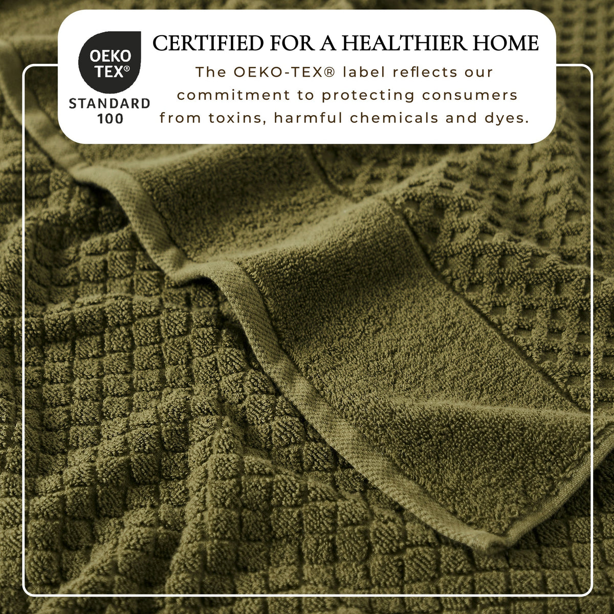 Cotton Diamond Waffle Weave Bath Towel Set - Grayson Collection