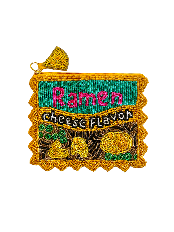 Beaded Coin Purse: Cheese Ramen