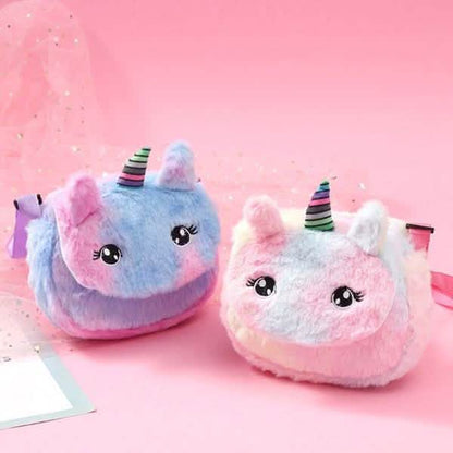 Rainbow Unicorn Plush Shoulder Bag